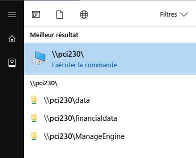 notification active directory dossier partagé