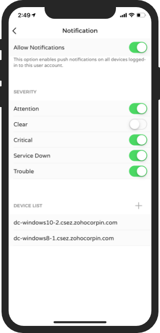 Application Mobile - Image 2 | ManageEngine OpManager