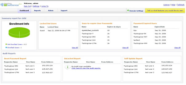 Logiciel réinitialisation mot de passe utilisateur pour Windows Active Directory - ADSelfService Plus Manage Engine