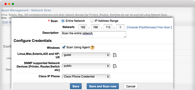 Network scanning